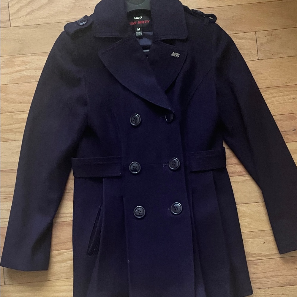 Miss Sixty Double-Breasted Dark Coat